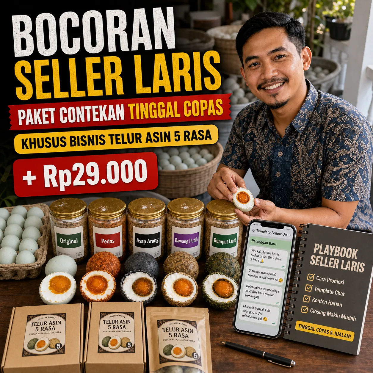 Bocoran Seller Laris untuk bisnis telur asin 5 rasa